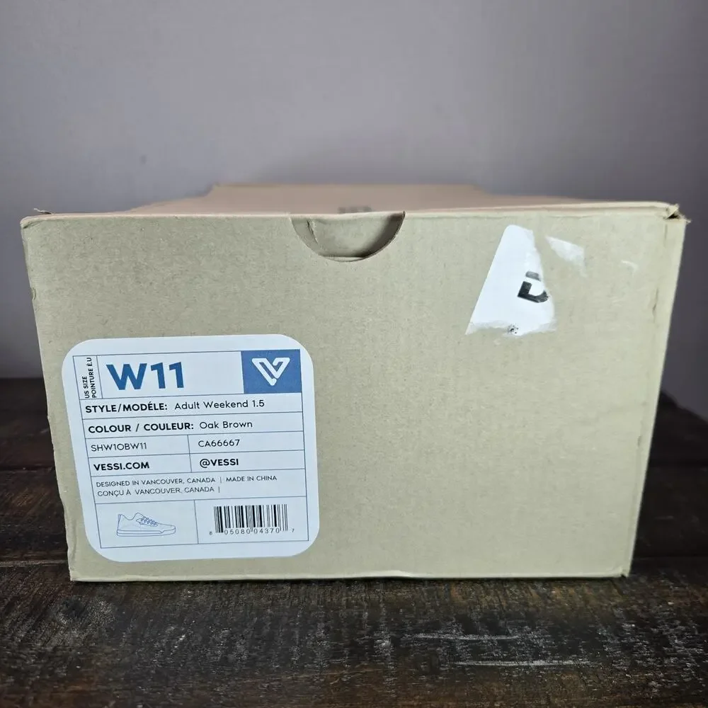 NEW Vessi Weekend 1.5 Womens Size 11 Waterproof Shoes Sneaker Oak Brown White
